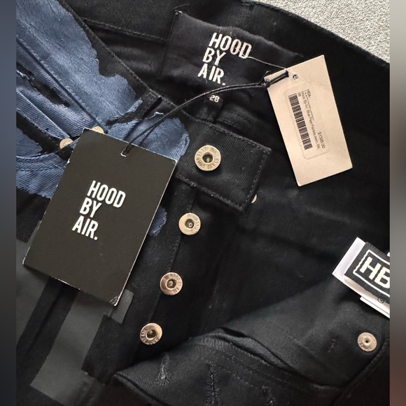 HBA Hood by Air Blue Peel Painted Jeans - Picture 5 of 5